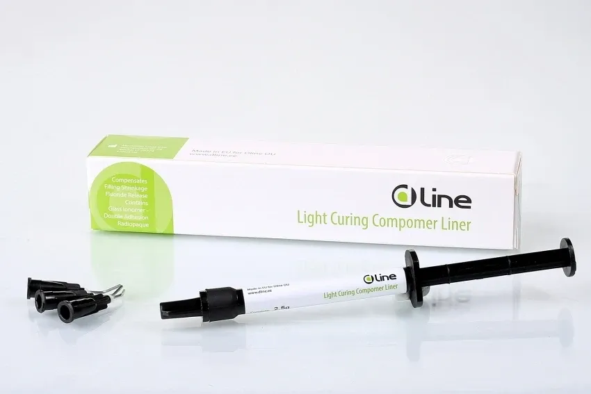 2,5g Spritze & 5 Tips dLine lichthärtender Compomer Liner