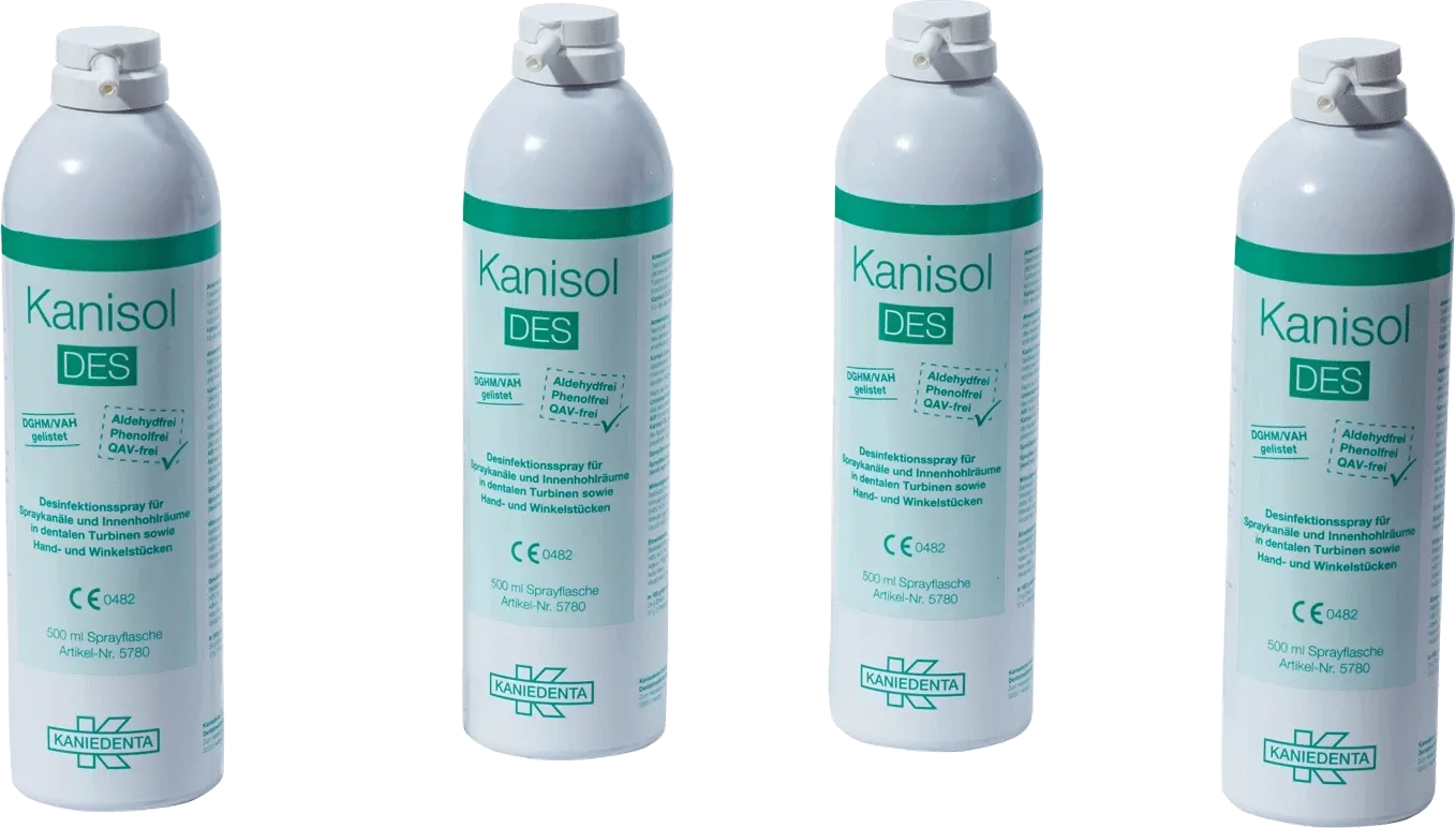 Kanisol DES 500 ml Sprayflasche, Spray zur Innendesinfektion von, dentalen Übertragungsinstrumenten