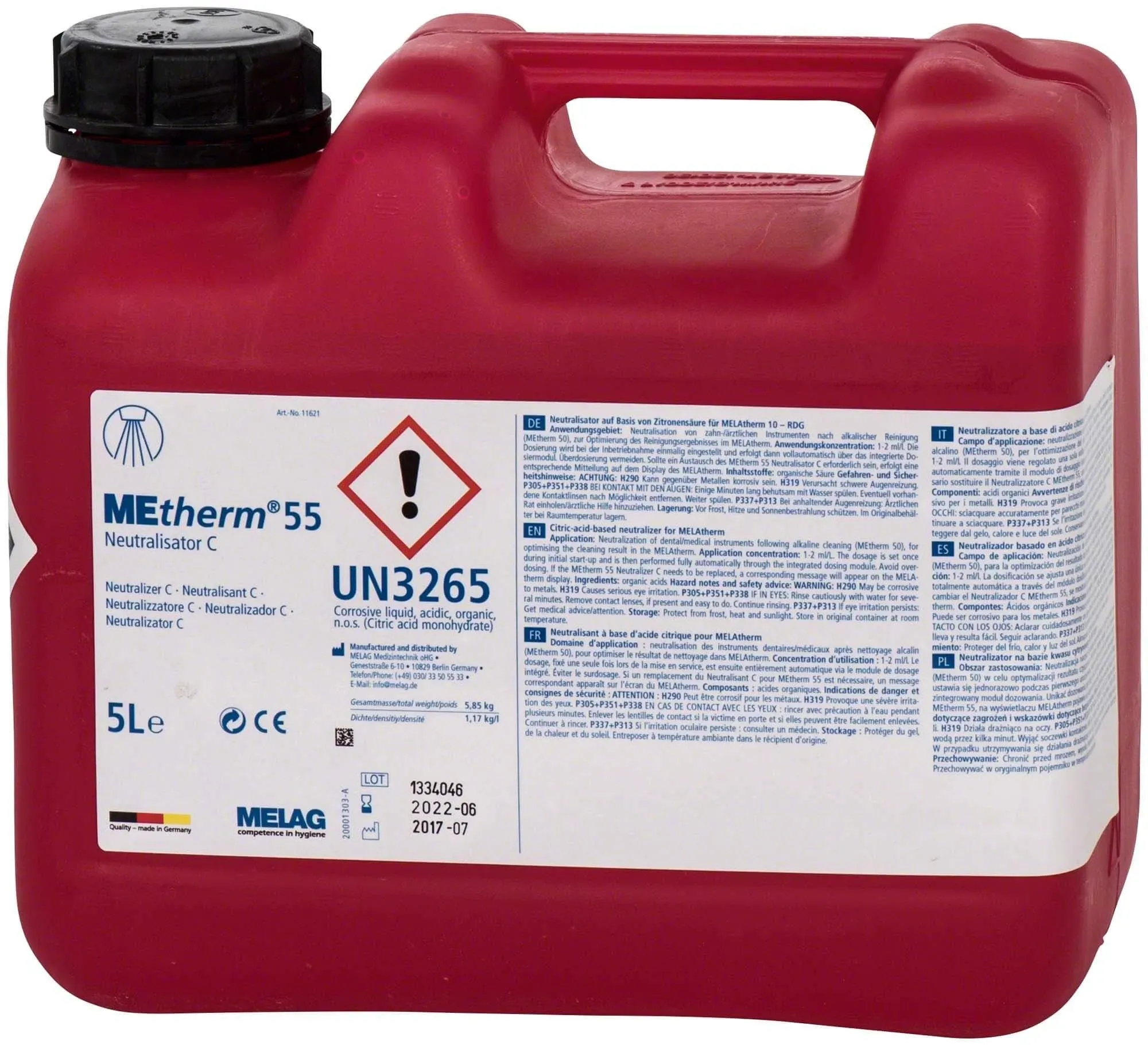 MEtherm 55 - Neutralisator C, Kanister à 5 Liter