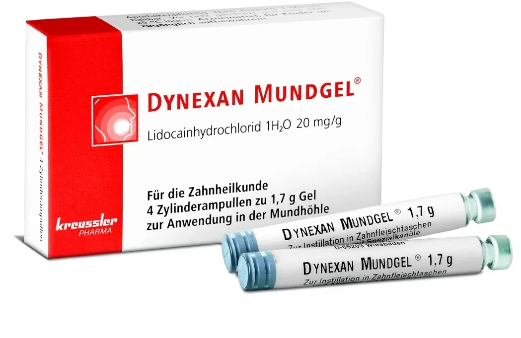 Dynexan Mundgel Zylinderampullen, Packung à 4 x 1,7 g